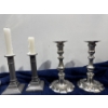 Image 4 : Metel Candlestick Holders 6H & 7.6H, Plates and Wood Textured Tray