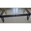 Image 1 : Metal & Glass Coffee Table 48 w, 17 h, 24 d