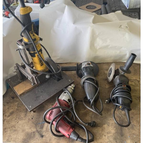 Power Tools: DeWalt, Walter Angle Grinder, Milwaukee Drill