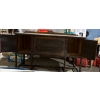 Image 4 : Antique Wood Buffet Table with Doors and Drawers 60Wx21Dx41H