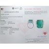 Image 3 :  Silver Emerald gemstone Ring  6 ct Certified ($19,625 Appraisal)