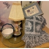 Image 3 : Bedroom Decor & Comforts - Angel Lamp Floral Art Print 26x22 Glass Basket & More