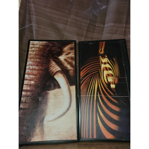 Wild Beast Canvas Prints - Zebra & Elephant 41T