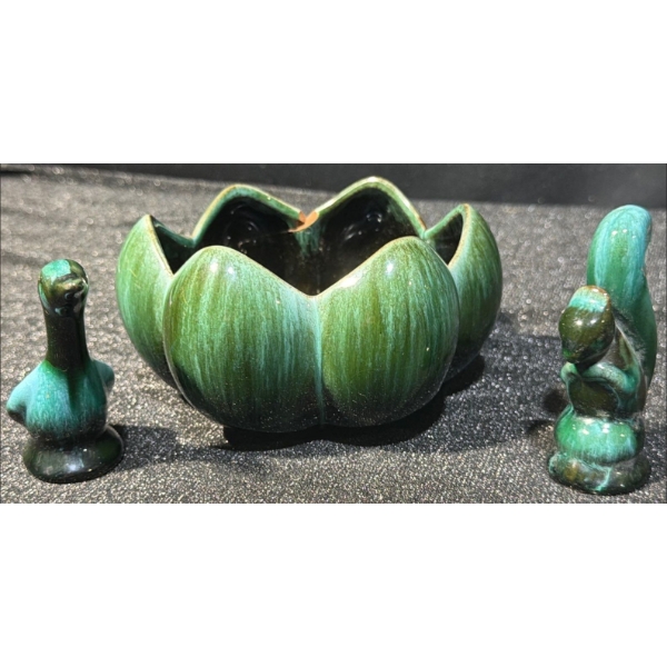 Blue Mountain Pottery Animal Statues & Bowl