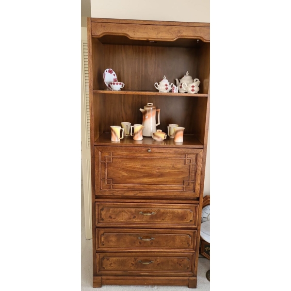Oriental Detailed Wooden Cabinet (Cabinet ONLY, Contents NOT Included) - 32W, 18D, 76T 