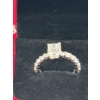 Image 1 : 2ct GRA Certified Brilliant Cut Moissanite with 16 Round Cut CZ's set in 925 Silver Ring