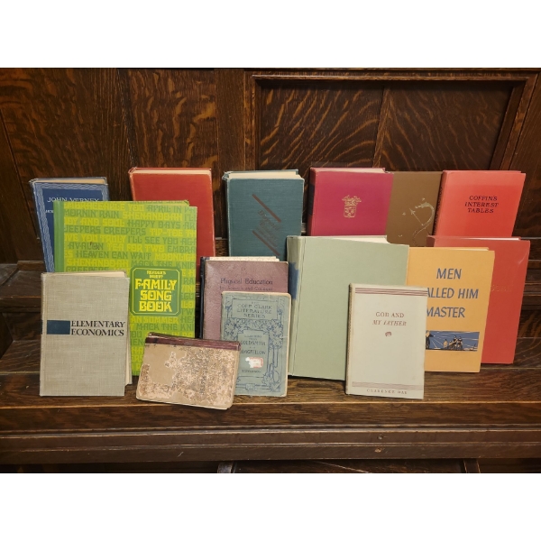 Vintage Book Collection - Family Song Book Fiction Fables Academics & More