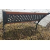 Image 5 : Two Seater Metal and Wood Garden Bench 50 W, 26 D, 31 T 