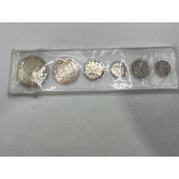 1951 Canadian 6 Coin Set 80% Silver 43.1g