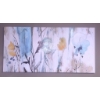 Image 1 : Abstract Floral Canvas Wall Art With Yellow and Blue Accents