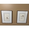 Image 1 : Pair of Indigenous Art Pieces 'Family Swim' & 'Security' Illegible Signature (12x15 Each)