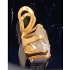 Image 2 : Lovely Gold Pendant w/ Colorless Stone, Weighs 0.6g; Illegible Stamp, Tests like 14k 