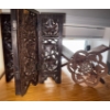 Antique Octagonal Anglo Indian Folding Screen 13T w/ Book Stand 