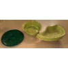 Image 3 : Mid Century Sage Green Party Platter - Chip & Dip Veggies & Dip & More