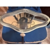 Image 4 : Blue Painted Wood Chair, Framed Chalkboard, Glass Mirror, and Mosaic Lidded Jar Group