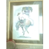 Image 3 : Oil Lantern With Vintage Leather Water Flask Plus Cowboy Pictures x 2