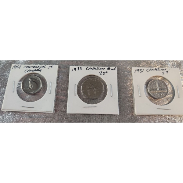 1951, 1967, 1973 Canadian Coins