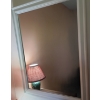Image 5 : Shelf 24 W, 14 D, 35 T, Mirror 26 X 34, Lamp 15 T to Top of Shade