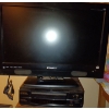 Image 2 : Sansui Vintage 21" TV & Citizen VCR(w/remote) W/ VHS Movies & Mini Cupboard 18"w x 18"d x 33" tall