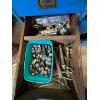 Image 12 : blue solid wood cabinet with 20 pullout drawers. All contents included lots of great treasures to be