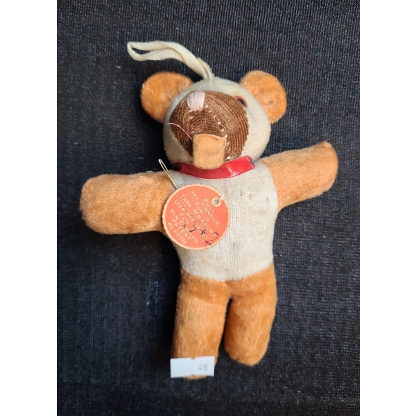 Vintage Bear Measuring Tape/ Sewing Pincushion 6.5 T (Tongue is Tape Pull)