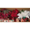 Poisetta & Holiday Gift Paper Collection - Artificial Holiday Foliage w/ New Gift Wrap Rolls 