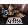 Image 1 : Vintage 3D Resin Animated Police Cop w/ Assorted License Plates & Decantor