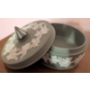Image 3 : Wedgwood Jasperware Items: Box, Trinket Dish, and Tabletop Lighter