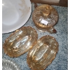 Image 3 : Vintage Glass Including: Covered Dish 5 T, Clear Large Bowl 8" and 6 Small 5" Diameter and More!