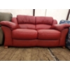 Image 3 : Red Leather Loveseat- Great Condition! 67"W x 40"D x 35"H