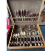 Image 4 : Two Sets of Flatware in Wooden Cases, Assorted Pieces