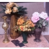 Image 1 : Decorative Vases with Artificial Floral Arrangements
