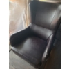 Image 1 : Brown Leather Club Chair 27 W, 26 D, 41 T