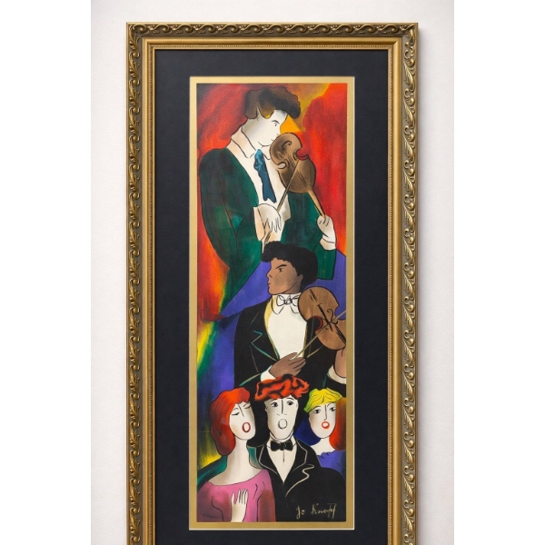 Linda Le Kinff Seriolithograph Titled Orchestra Musicians Of accord  Signed limited edition 
