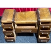 Image 3 : Vintage Art-Deco Waterfall Dresser 47Wx17Dx29.5H