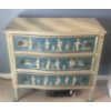 Image 1 : French Painted 3 Drawer Dressing Table 35x17x32 Vintage Stone Effect