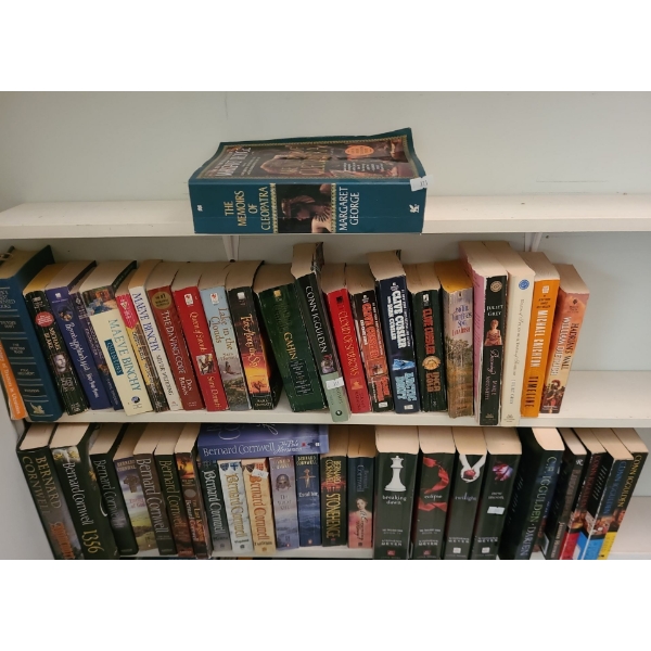 Content of Shelves- Books: Bernard Cornwell, Twilight Series, Dan Brown and More!
