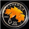 Image 1 : 2012 $20 Sugar Maple w/ Swarovski Crystal Raindrop - 99.9% Fine Silver Coin