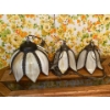 Image 1 : Set of 3 Hanging Stained Glass Lamps