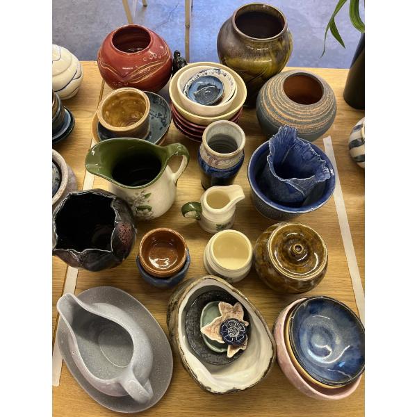 variety of gravy, dishes, bowls, bases, figurines