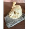 Image 3 : Vintage Nautical Compass, Indigenous Carved Stone Pearlite, Dad Figure 