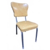 Image 2 : Chrome and Yellow Vinyl Kitchen Chairs