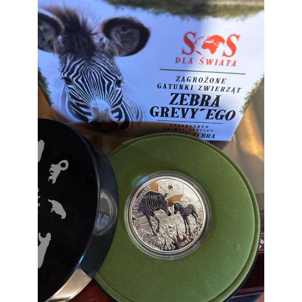 2014 $1 Endangered Animal Species: Grevy's Zebra - Pure Silver Coin
