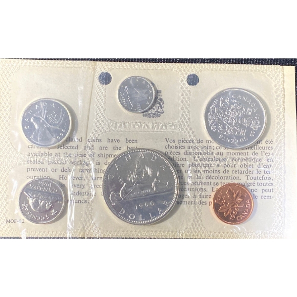 1966 Canadian Uncirculated Silver Coin Set