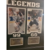 Image 3 : Hockey Legends-Howe, Orr, Gretzky, Lemiuex- Framed Photos and Stats 36 X 24, Framed Under Glass
