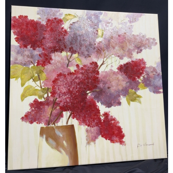 Lilacs in Vase Canvas Print