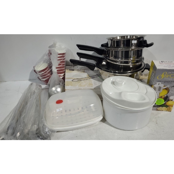 Cookware, Salad Spinner, Stir Chef Pot Stirrer and More!