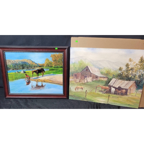 Pair of Horse Paintings