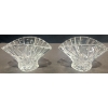 Image 2 : Three Clear Cut Glass Fan-Shaped Bowls