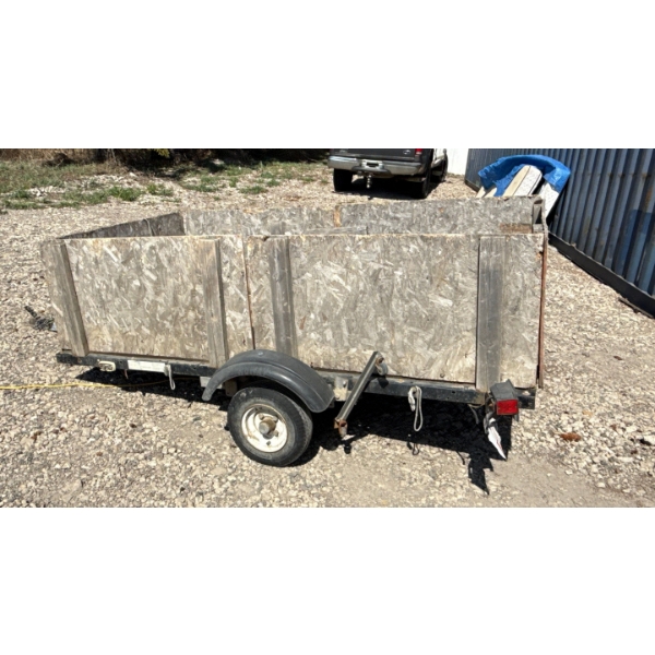 Wooden Utility Trailer with Bonus Lights - Measured in Description